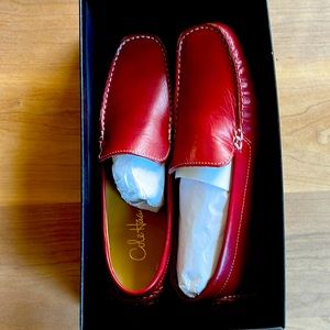 Cole Hahn Red Slip Ons